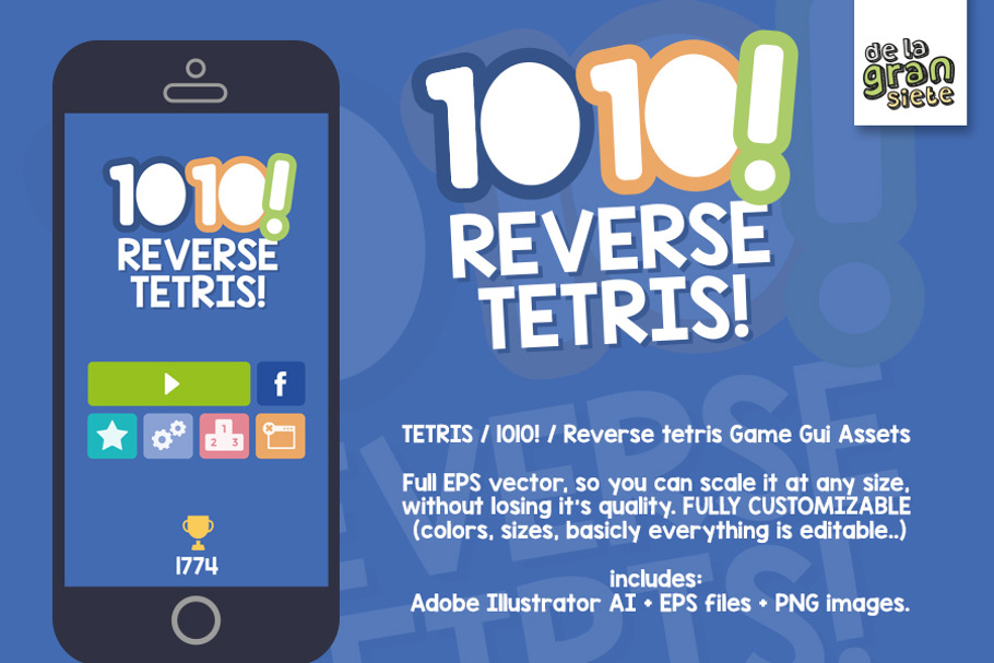 TETRIS / 1010! / Game Graphic Assets in Illustrations - product preview 8