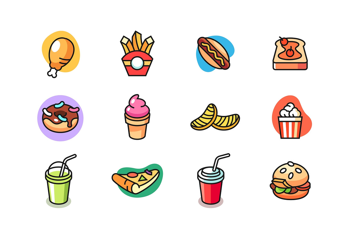 Fast food icon set in Icons - product preview 8