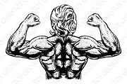 Back Muscles Bodybuilder Strong Arms