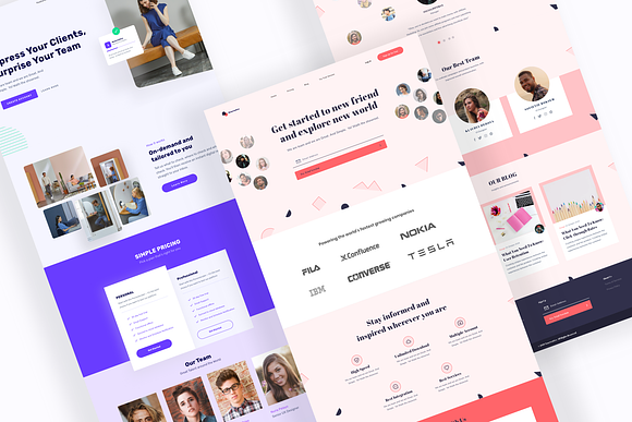 OKAY Landing Page UI KIT in Landing Page Templates - product preview 5