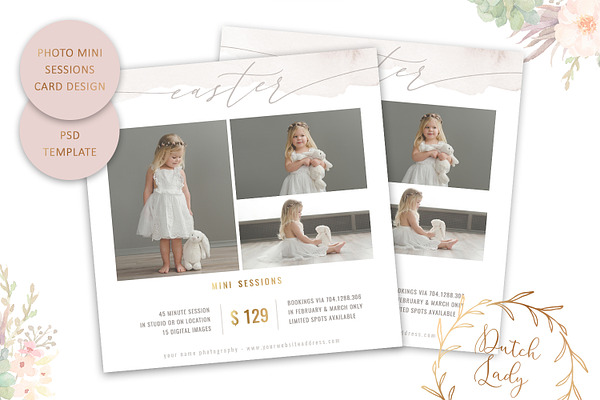 PSD Photo Session Card Template #54