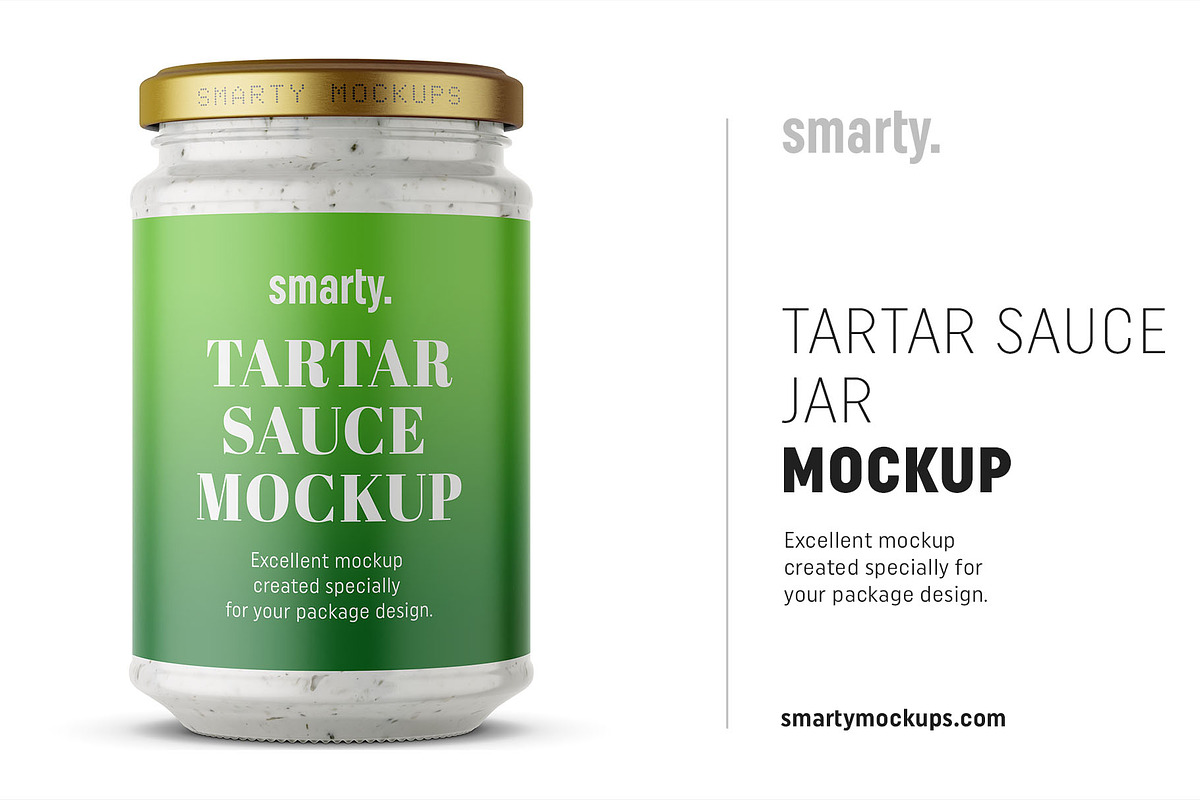 Tartar sauce jar mockup in Product Mockups - product preview 8