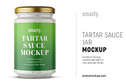Tartar sauce jar mockup