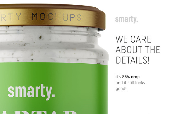 Tartar sauce jar mockup in Product Mockups - product preview 3