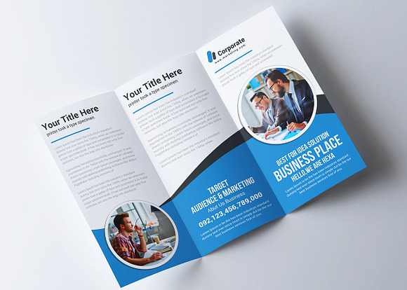 Corporate Business Trifold-Brochure in Brochure Templates - product preview 2