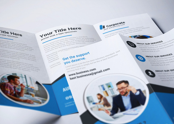 Corporate Business Trifold-Brochure in Brochure Templates - product preview 4