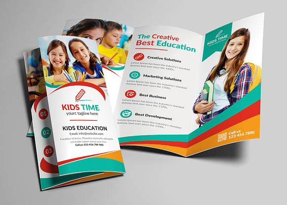 Junior School Trifold & Brochure in Brochure Templates - product preview 4