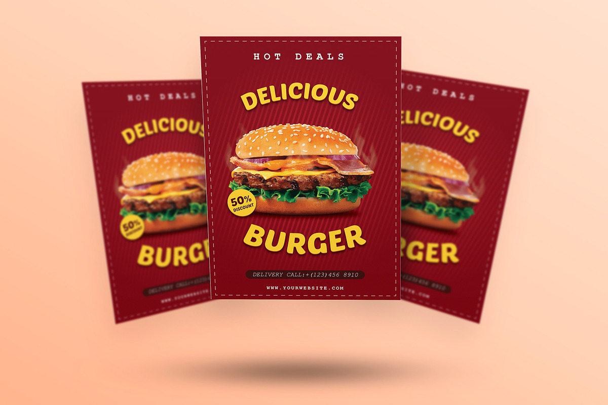 Delicious Burger Flyer in Flyer Templates - product preview 8