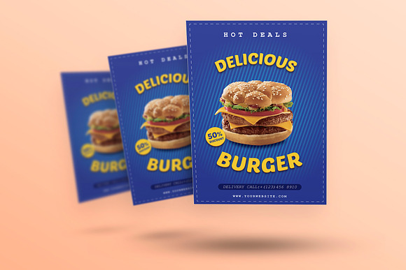 Delicious Burger Flyer in Flyer Templates - product preview 1