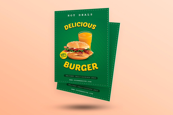 Delicious Burger Flyer in Flyer Templates - product preview 2