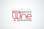 Wine glass label design vector.