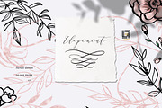 Elopement. Branches & flowers lines