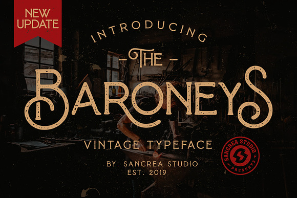 Baroneys - Vintage Typeface in Display Fonts - product preview 8