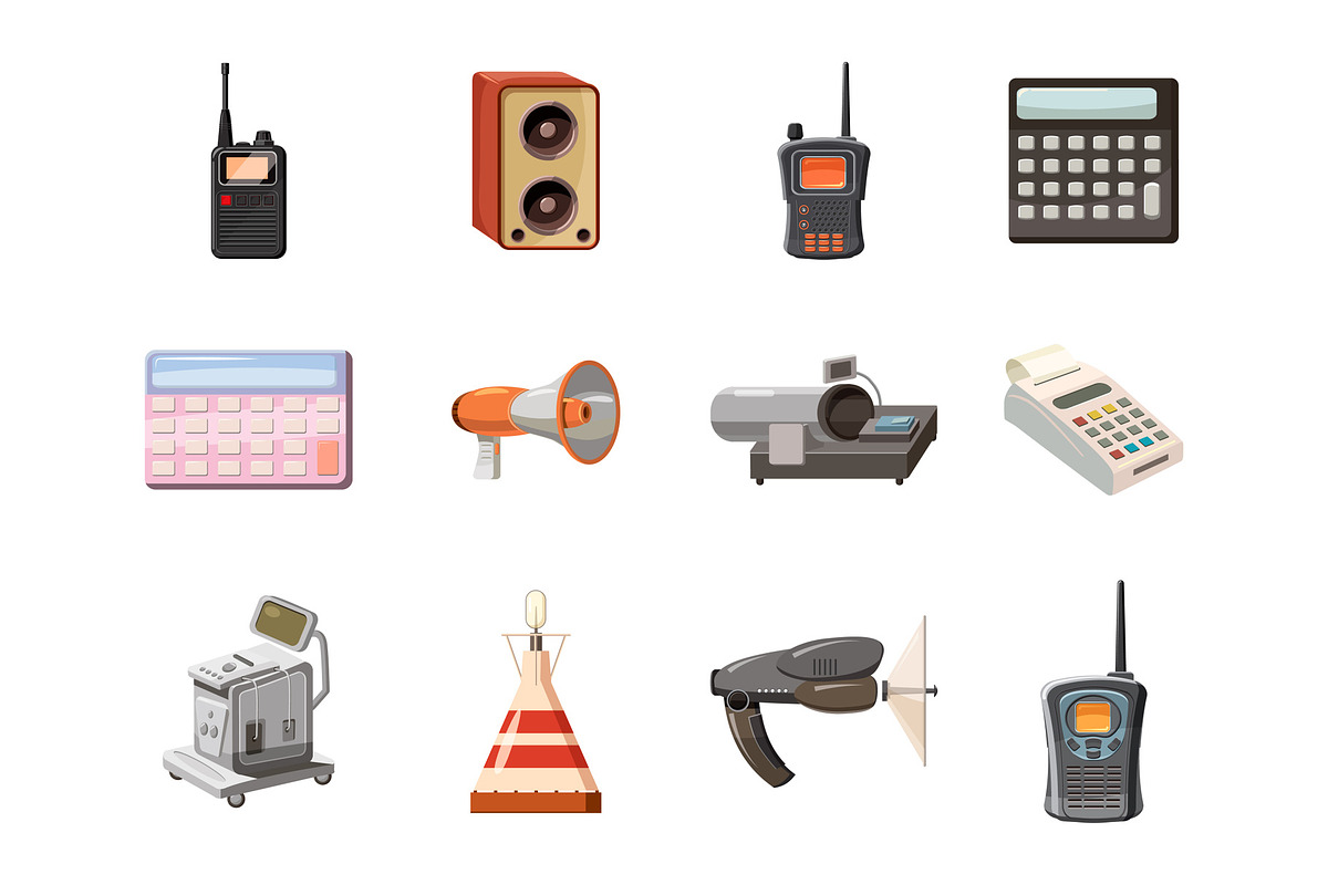 Electric device icon set in Illustrations - product preview 8