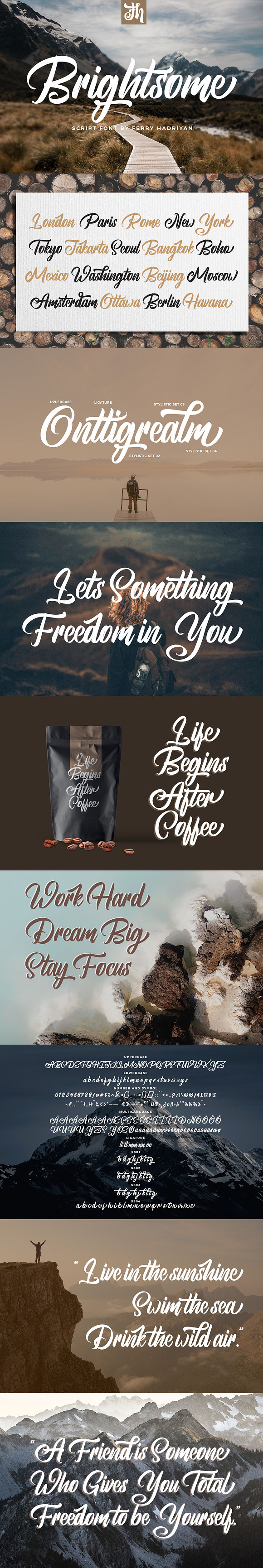 Brightsome - Script Font in Script Fonts - product preview 9