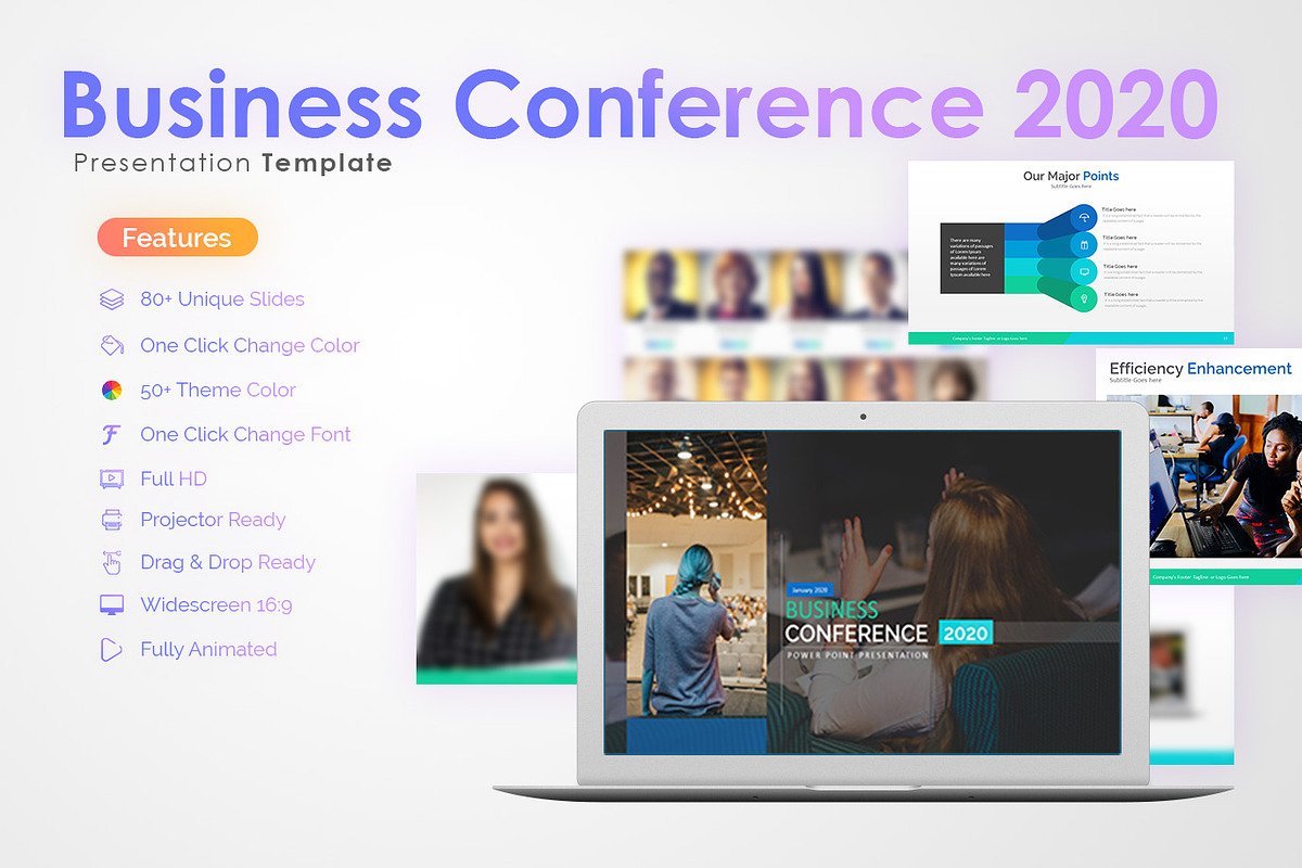 Business Conference 2020 Template in PowerPoint Templates - product preview 8