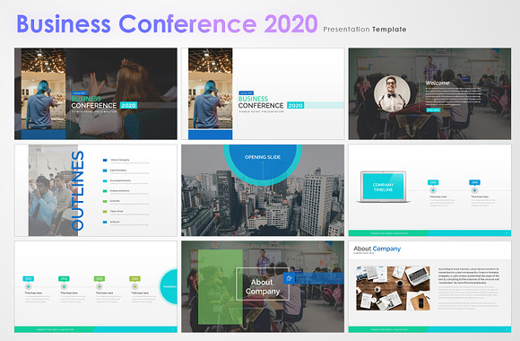 Business Conference 2020 Template in PowerPoint Templates - product preview 2