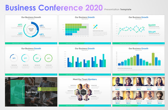 Business Conference 2020 Template in PowerPoint Templates - product preview 5