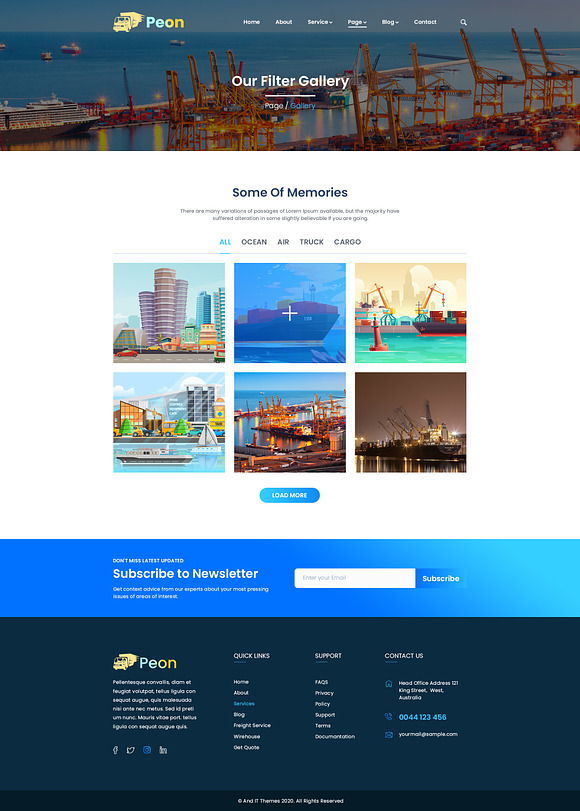 Peon - Logistic PSD Template in Landing Page Templates - product preview 11