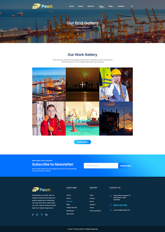 Peon - Logistic PSD Template in Landing Page Templates - product preview 14