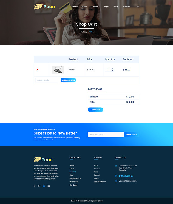 Peon - Logistic PSD Template in Landing Page Templates - product preview 18
