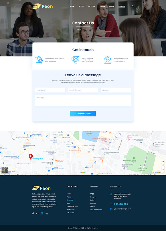 Peon - Logistic PSD Template in Landing Page Templates - product preview 23
