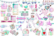 Valentine Mint Shades/Pinks Clip Art