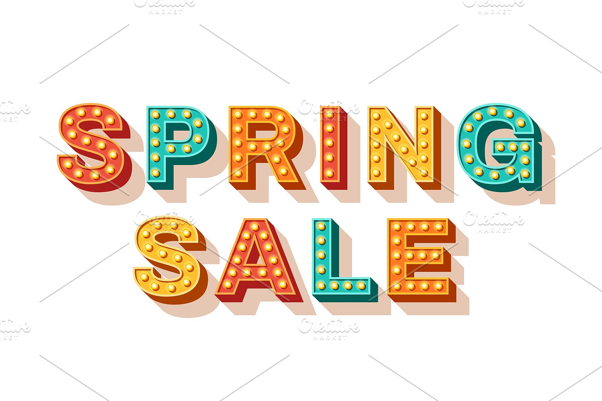 Spring sale vector typography in Objects - product preview 8