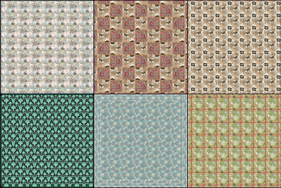 Quilt Patterns Digital Paper & Bonus in Patterns - product preview 1