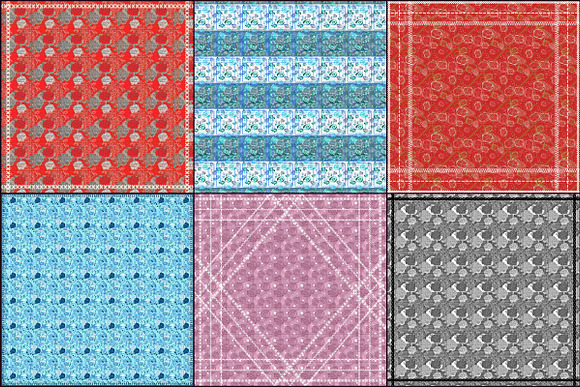 Quilt Patterns Digital Paper & Bonus in Patterns - product preview 2