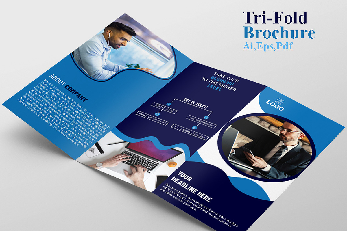 Corporate Tri-Fold Brochure in Brochure Templates - product preview 8