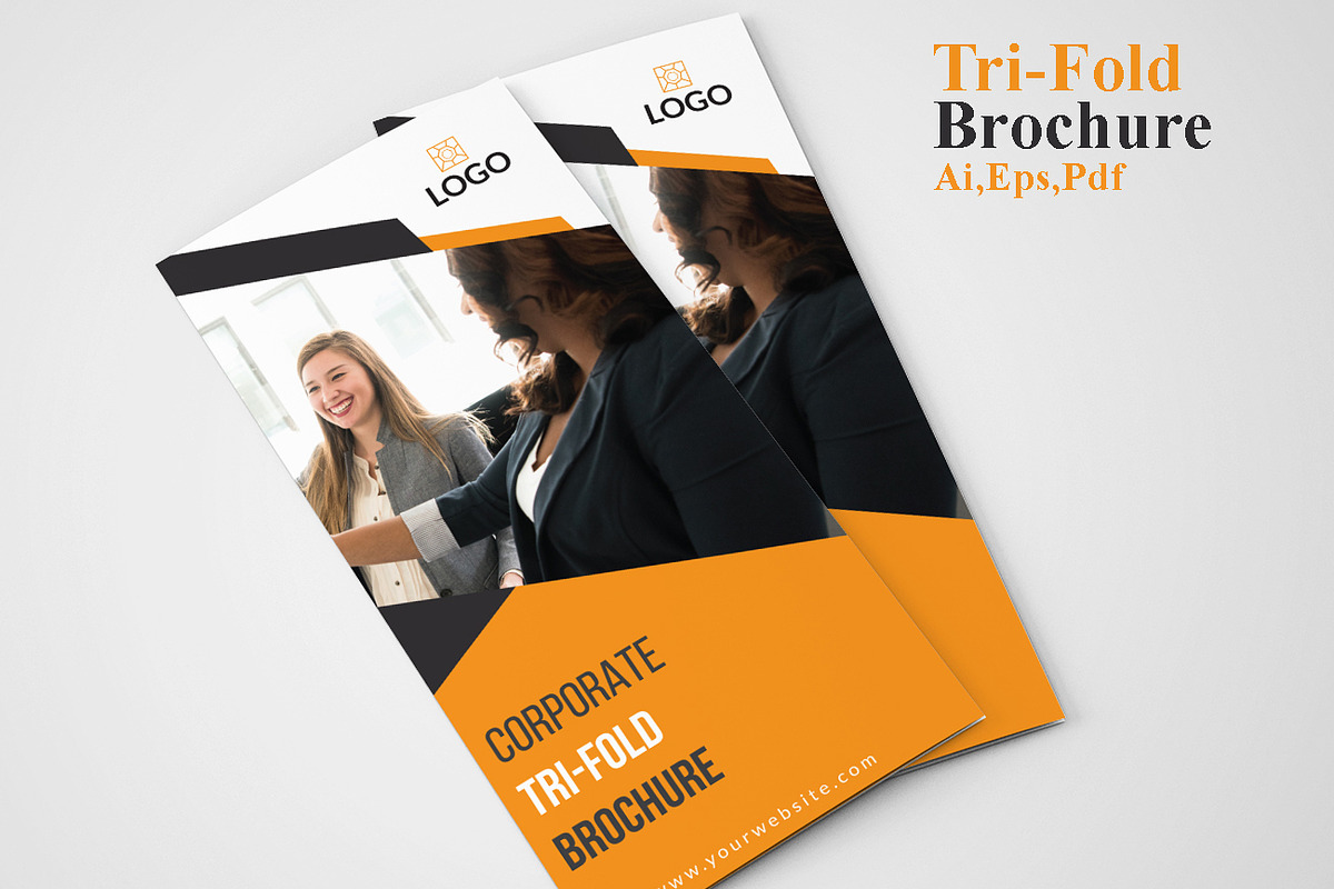 Corporate Tri- Fold Brochure in Brochure Templates - product preview 8