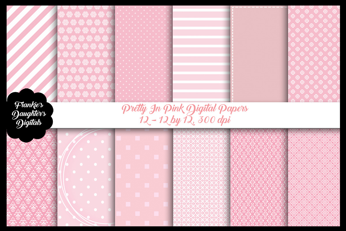Pretty in Pink Digital Papers in Patterns - product preview 8