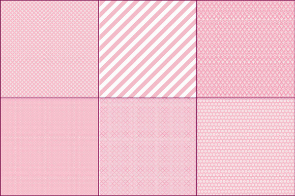Pretty in Pink Digital Papers in Patterns - product preview 1