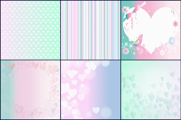 Valentine Mint Shades & Pink Papers in Illustrations - product preview 2