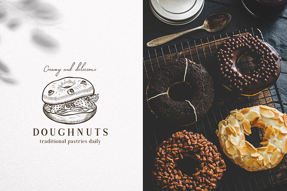 Bagels & Paninis hand-drawn graphic in Illustrations - product preview 4