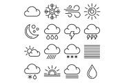 Weather Icons Set on White