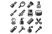 Beauty and Cosmetic Icons Set on
