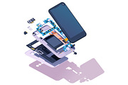 Vector isometric disassembled