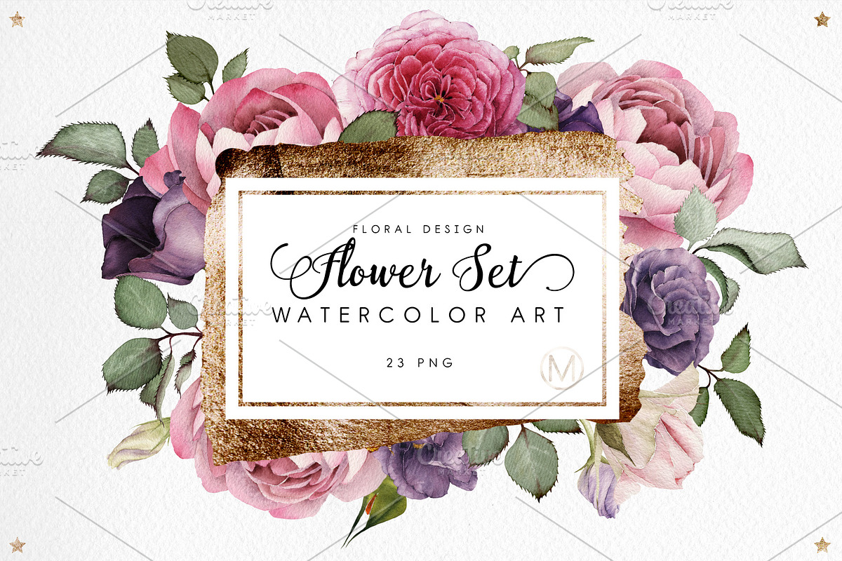 Flower set (23 PNG) in Illustrations - product preview 8