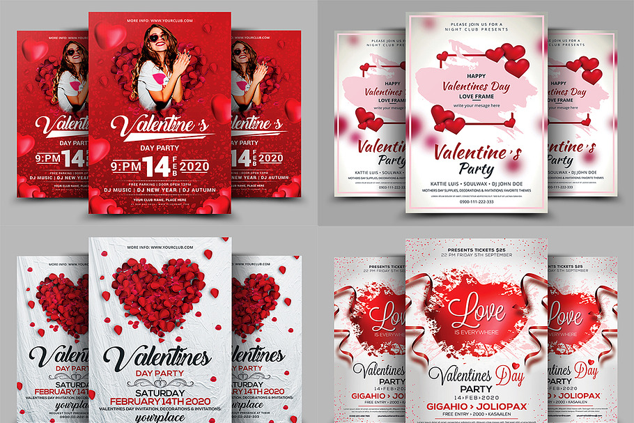 Valentines Day Flyers Bundle in Flyer Templates - product preview 8