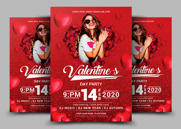 Valentines Day Flyers Bundle in Flyer Templates - product preview 2