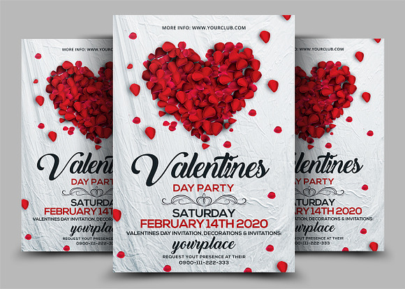 Valentines Day Flyers Bundle in Flyer Templates - product preview 3