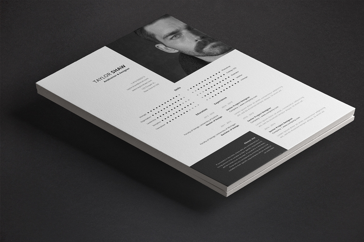 Electra Resume Template in Resume Templates - product preview 8