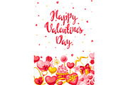 Happy Valentine Day greeting card.