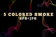 5 Colored abstract smokes