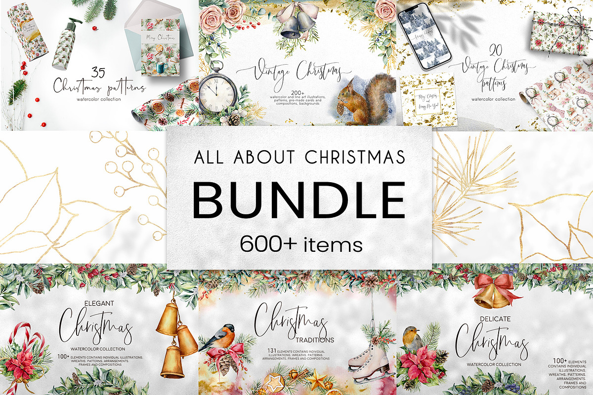 All about Christmas. Bundle 6 in 1 in Illustrations - product preview 8