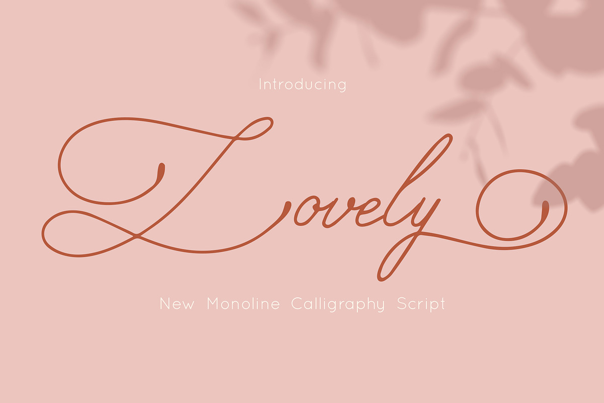 Lovely Monoline Script Font in Script Fonts - product preview 8