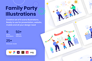 Family Party Illustrations KIT