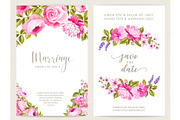 Save the date card with text place